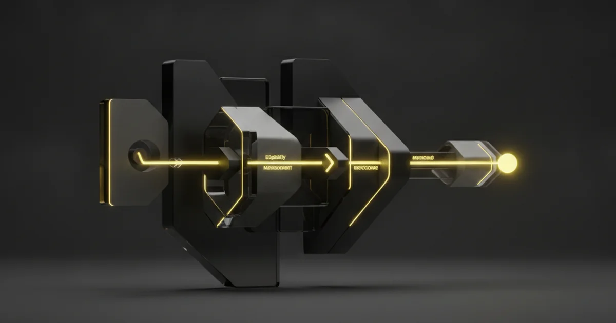 Abstract dark 3D artwork with yellow light accents illustrating how to know if your website is actually working