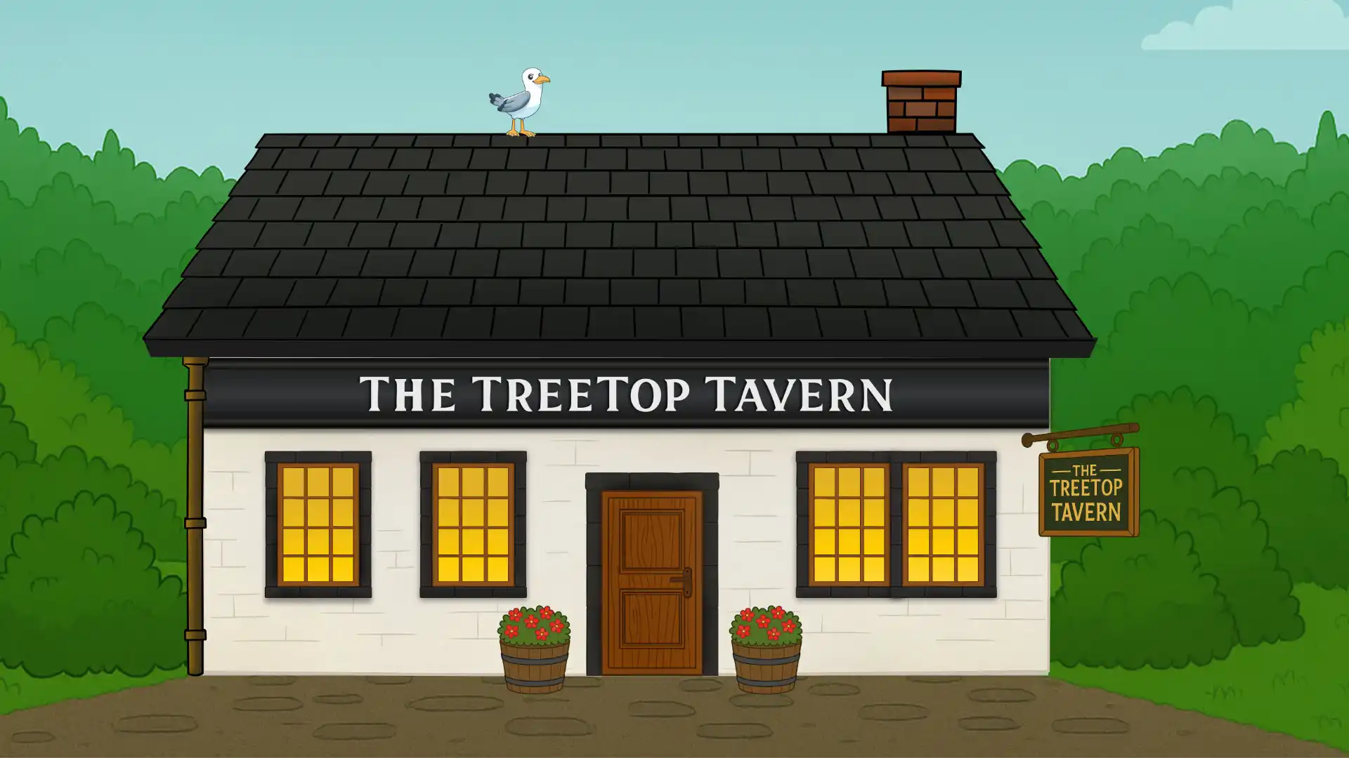 treetop tavern outside view of pub